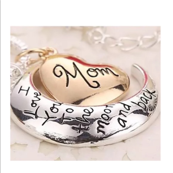 I  Love You TO THE MOON & BACK MOM Necklace - Picture 2 of 5